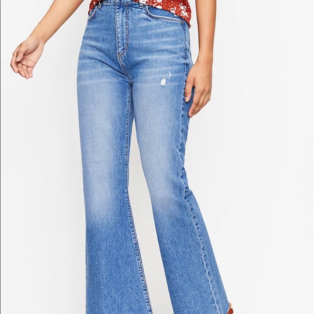 Loft 12/31 petite high waist flare jeans